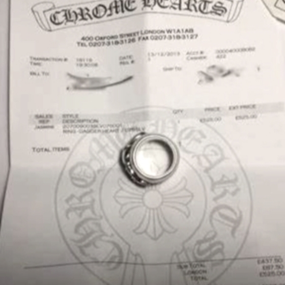 Chrome Hearts Silver Dagger ring size 8